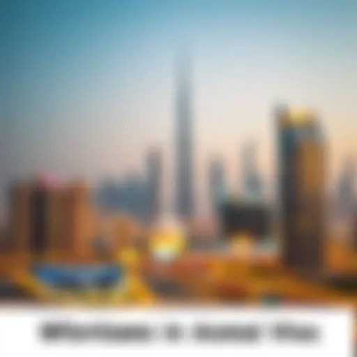 Dubai's Iconic Skyline Stunning view of Dubai skyline with modern architecture