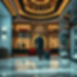 Luxurious interior of a high-end boutique in Dubai Mall