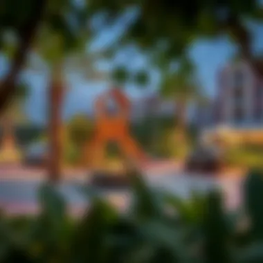 Community park in Al Barsha 2 with residents enjoying leisure time