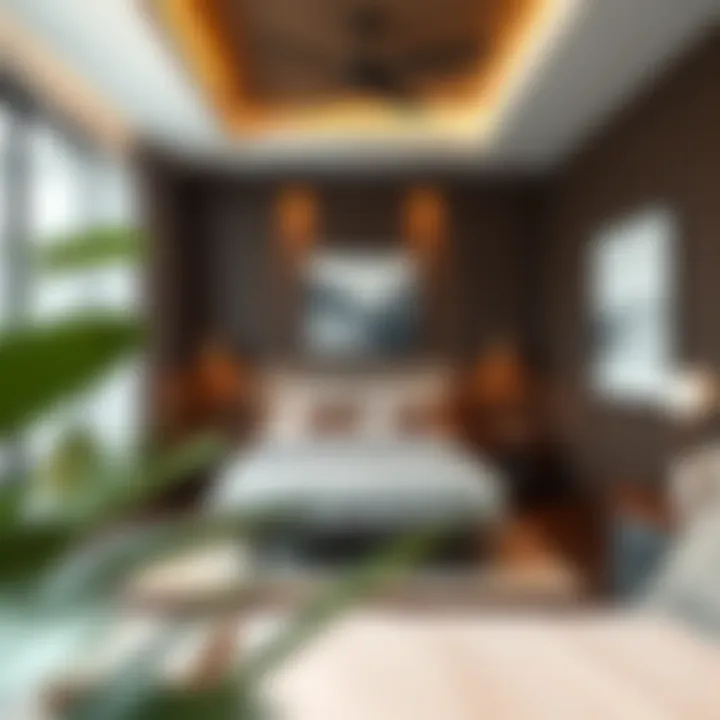 Modern room interior highlighting amenities available for rent