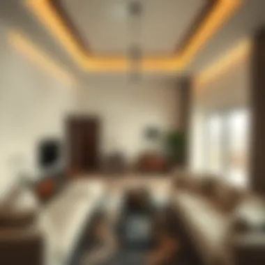 Modern interior of a ten-room rental