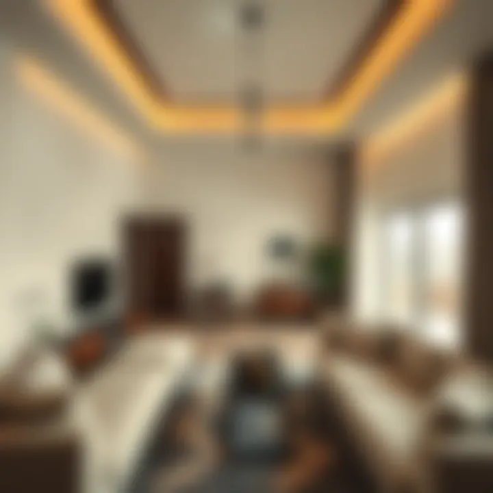 Modern interior of a ten-room rental