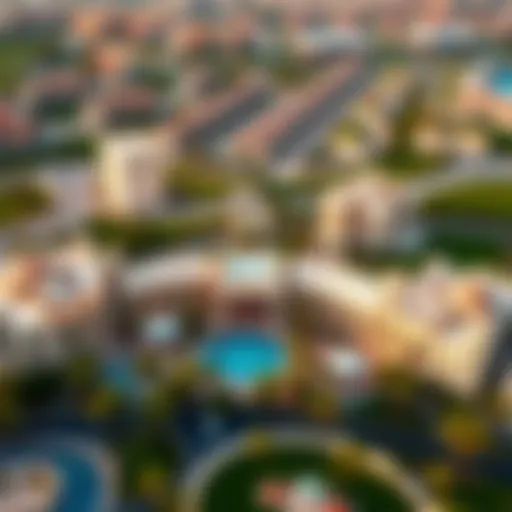 Aerial view showcasing Sobha Reserve's strategic location within Dubai