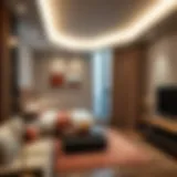 Contemporary studio room interior