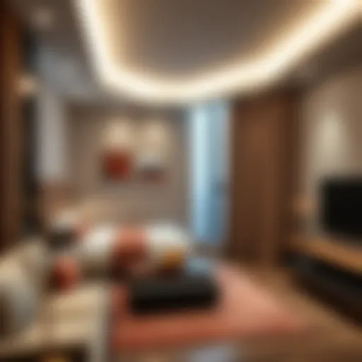 Contemporary studio room interior