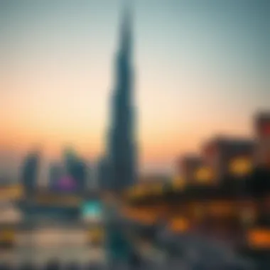 Burj Al Khalifa at Dusk Stunning view of Burj Al Khalifa at sunset