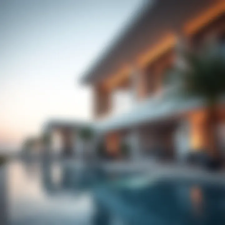 Modern architectural design elements incorporated within Damac Lagoon