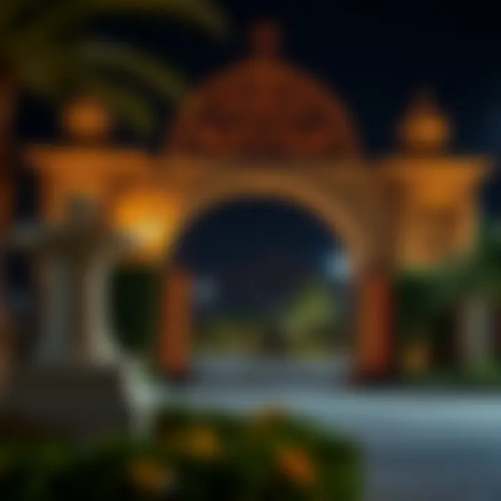 A stunning park gate showcasing intricate design elements