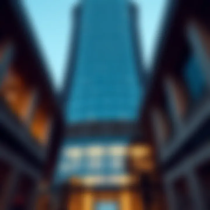 Unique Façade of Emirates Concord Office Tower Architectural details illustrating the unique façade of the tower