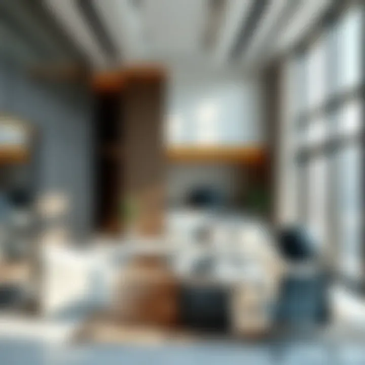 Modern Workspace Interior Design Interior design showcasing modern workspace in Emirates Concord Office Tower