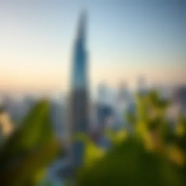 Stunning View of Emirates Concord Office Tower Stunning view of Emirates Concord Office Tower against Dubai skyline