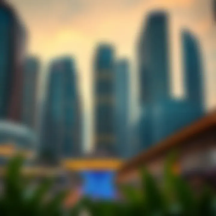 Luxurious residential towers in Downtown Dubai