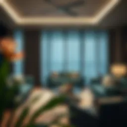 Stylish living room furniture arrangement