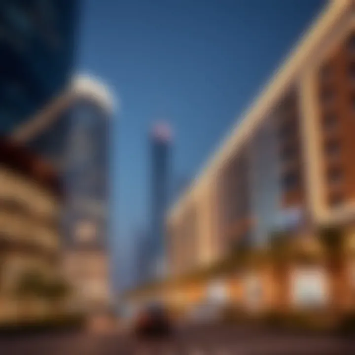 Commercial Developments in Dubai Land Modern commercial developments highlighting the investment potential of Dubai Land