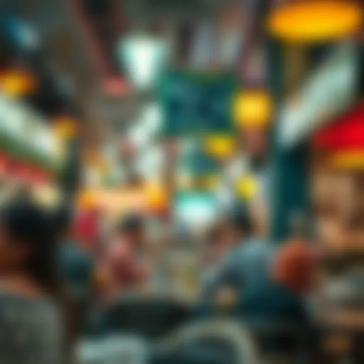 Dynamic Dining Experience at Jafza Food Court The lively atmosphere of the Jafza Food Court during peak dining hours