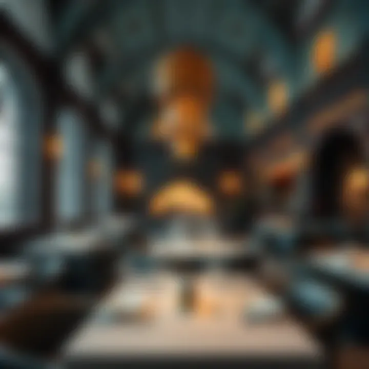 Cultural Heritage in Dining A unique restaurant interior that reflects the cultural heritage of Dubai