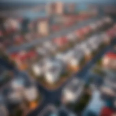 Aerial view of a popular residential community in Dubai