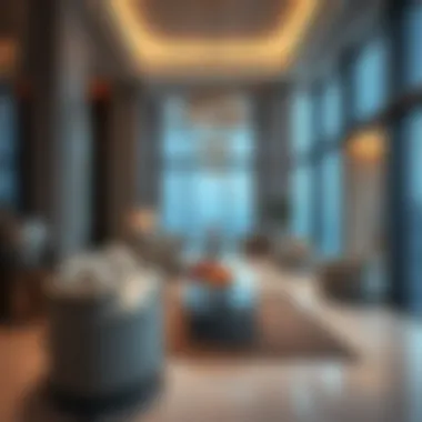 Interior shot of the luxurious amenities offered at the Onyx Tower, emphasizing modern design and comfort