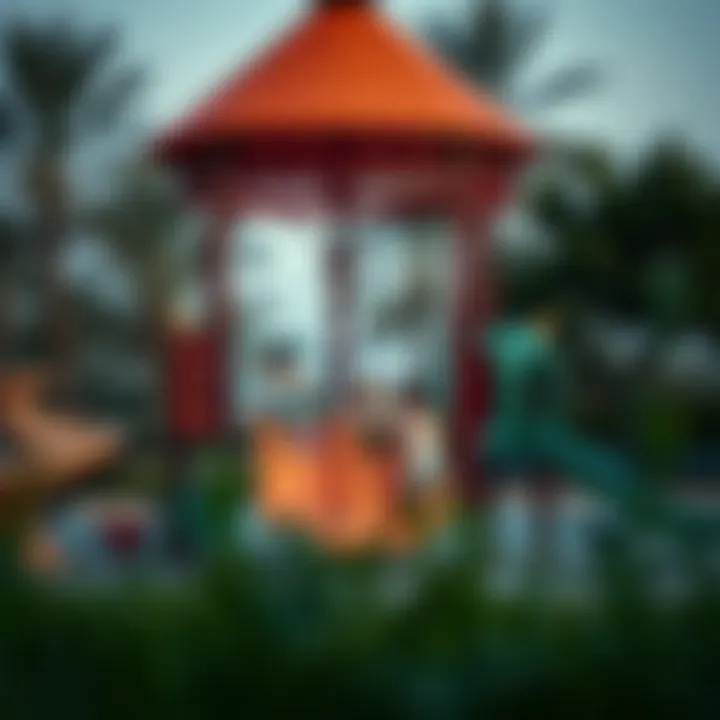 Children's Playground in Community Park Children enjoying a playground in one of Dubai's community parks