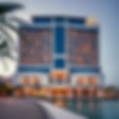 A stunning exterior view of Rolex Hotel Dubai showcasing its architectural elegance