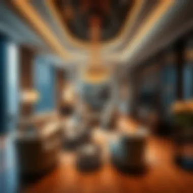 Luxurious interior design of a suite in Rolex Hotel Dubai