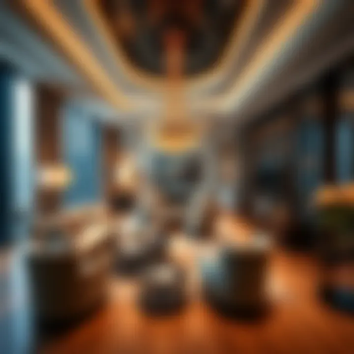 Luxurious interior design of a suite in Rolex Hotel Dubai