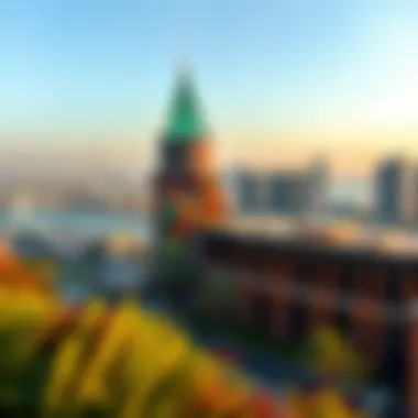 Panoramic view of Dubai skyline with Rolex Hotel in the foreground