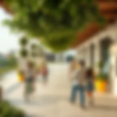 Lifestyle imagery of family-friendly activities in Damac Hills 2