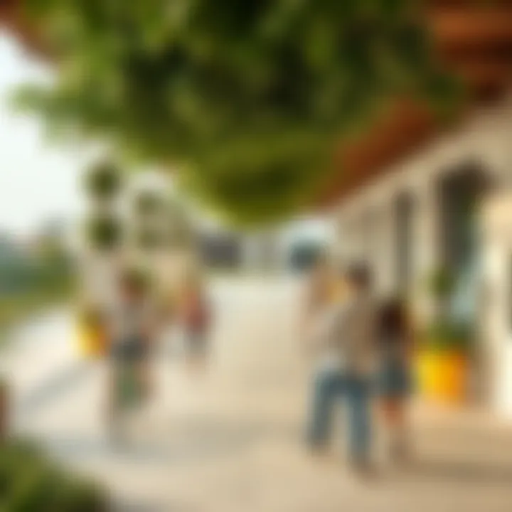 Lifestyle imagery of family-friendly activities in Damac Hills 2