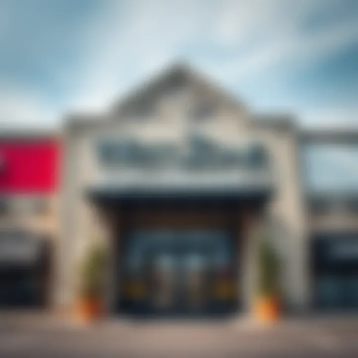 West Zone Supermarket Entrance Exterior facade of West Zone Supermarket highlighting entrance