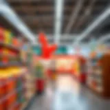 Interior view of West Zone Supermarket showcasing product displays