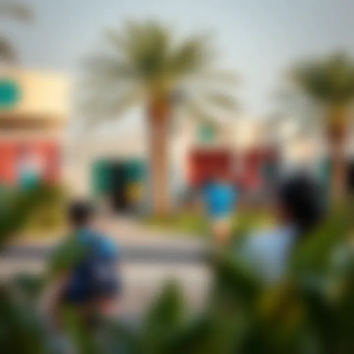 Vibrant Community Life and Recreation Vibrant community life in Tilal Al Ghaf with recreational activities