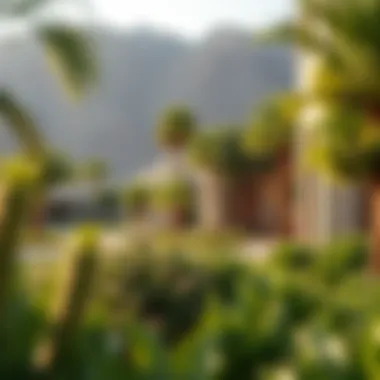 Sustainable Living in a Green Oasis Lush green landscapes and sustainable living spaces in Tilal Al Ghaf