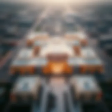 Aerial Perspective of Union Coop Al Nahda Aerial view of Union Coop Al Nahda showcasing its expansive layout