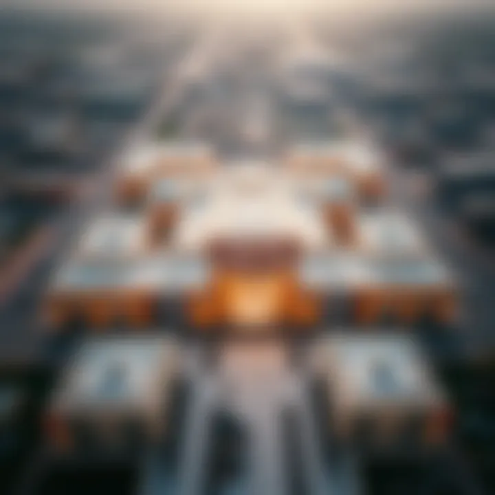 Aerial Perspective of Union Coop Al Nahda Aerial view of Union Coop Al Nahda showcasing its expansive layout