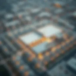 Aerial view of Warehouse Al Mina showcasing its strategic location in Dubai