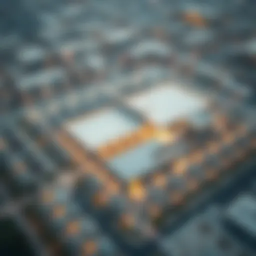 Aerial view of Warehouse Al Mina showcasing its strategic location in Dubai