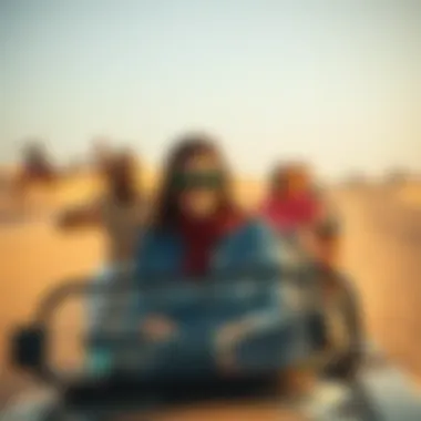 Desert Safari Adventure in Dubai Adventure seekers enjoying desert safari