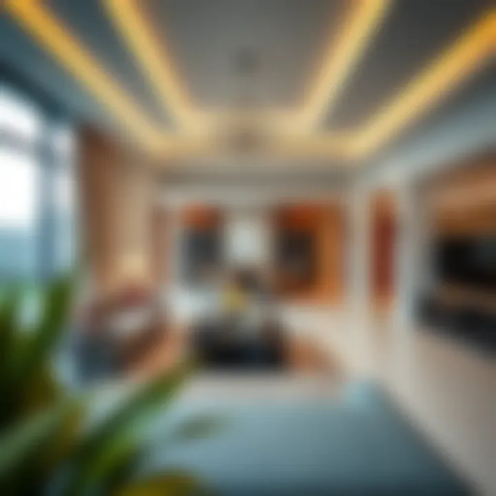 Luxurious interior of a Yas Acres Villa featuring modern decor and spacious layout