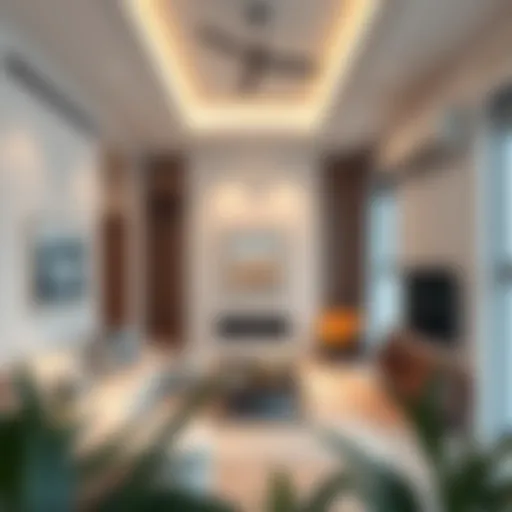 Modern studio interior showcasing minimalist design and functionality