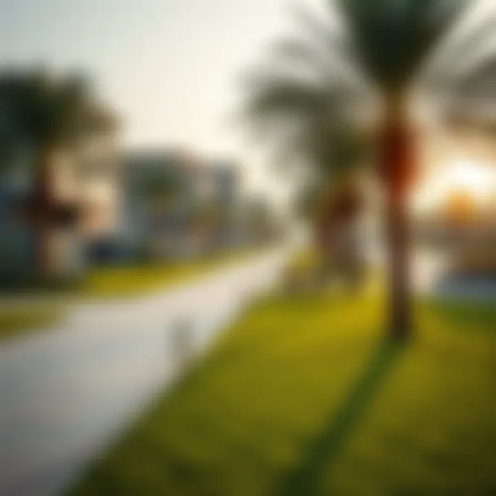 Community lifestyle in Dubai Sports City, featuring parks and recreational areas