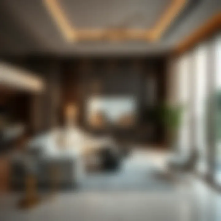 Luxurious interior of a modern Dubai apartment