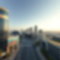 Panoramic view of Hayat Boulevard showcasing modern architecture