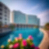 Stunning view of Hilton Hotel Creek Dubai showcasing its modern architecture