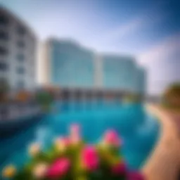 Stunning view of Hilton Hotel Creek Dubai showcasing its modern architecture