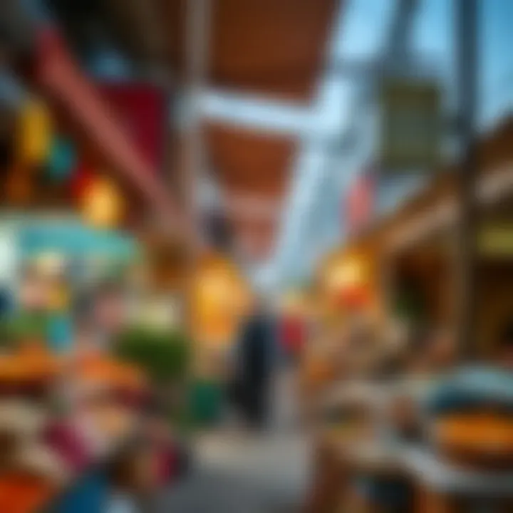 Cultural Diversity in Real Estate A vibrant market scene reflecting cultural diversity in Dubai's real estate sector