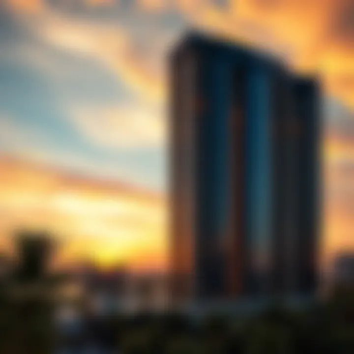 Horizon Towers at Sunset Stunning view of Horizon Towers at sunset showcasing its architectural grandeur
