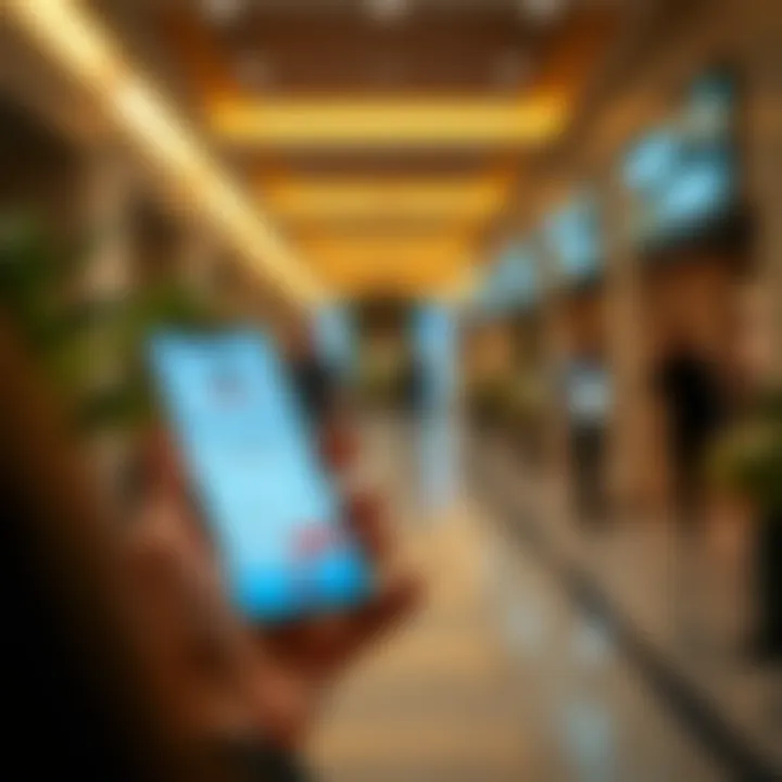 Person using a smartphone with Emirates ID application