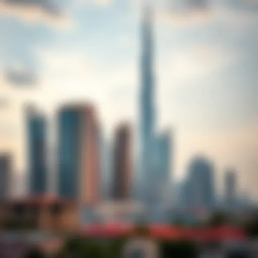 A vibrant skyline view of Dubai showcasing iconic skyscrapers