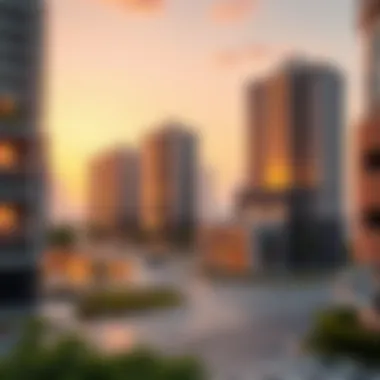 An illustration depicting the integration of technology in real estate development